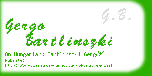 gergo bartlinszki business card